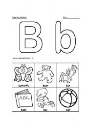 That Start with Letter B Worksheets Preschool Image