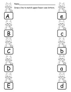 Upper and Lower Case Letters Worksheet Image
