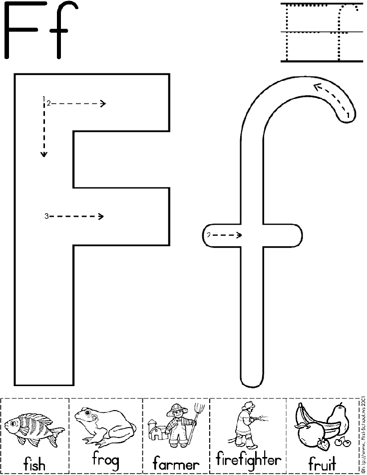Alphabet Letter F Worksheet Image