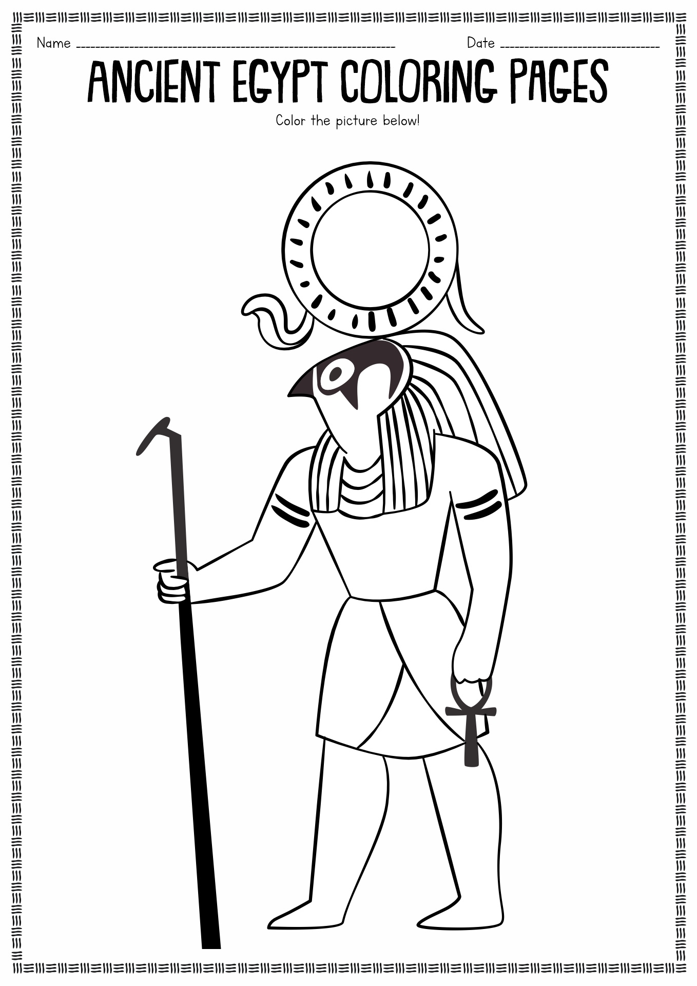 Ancient Egyptian Coloring Pages Image