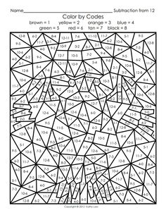 Color by Number Coloring Pages for Adults PDF Image