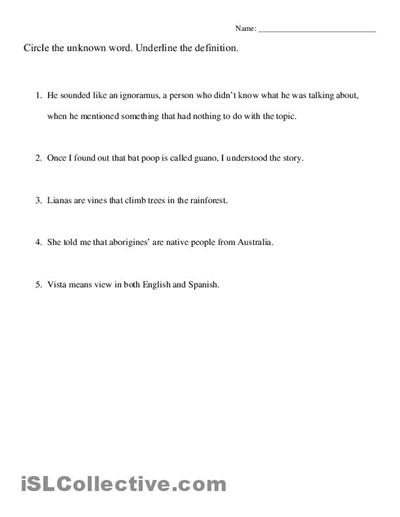 Context Clues Worksheets High School Image