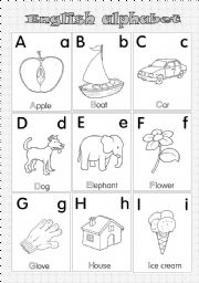 English Alphabet Teaching Worksheet Image