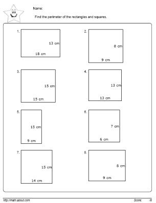 Finding Area and Perimeter Worksheets Image