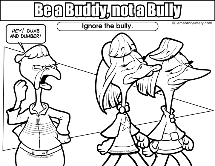 Free Printable Bullying Coloring Pages Image