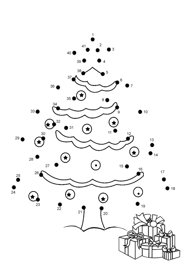 Free Printable Christmas Dot to Dots for Kids Image