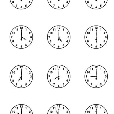 Free Printable Clock Faces Worksheets Image