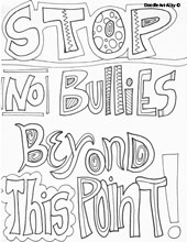 Free Printable No Bullying Coloring Pages Image