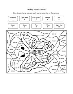 Fun Long Division Math Puzzle Worksheets Image