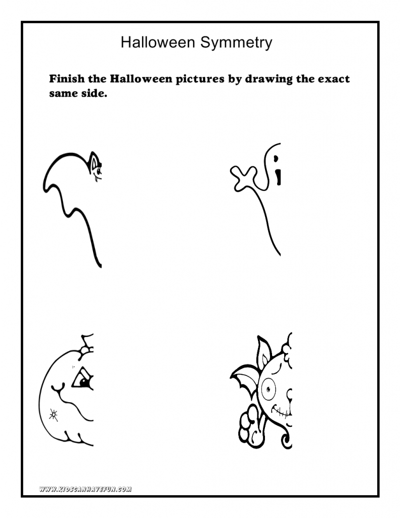 Halloween Symmetry Worksheets Image