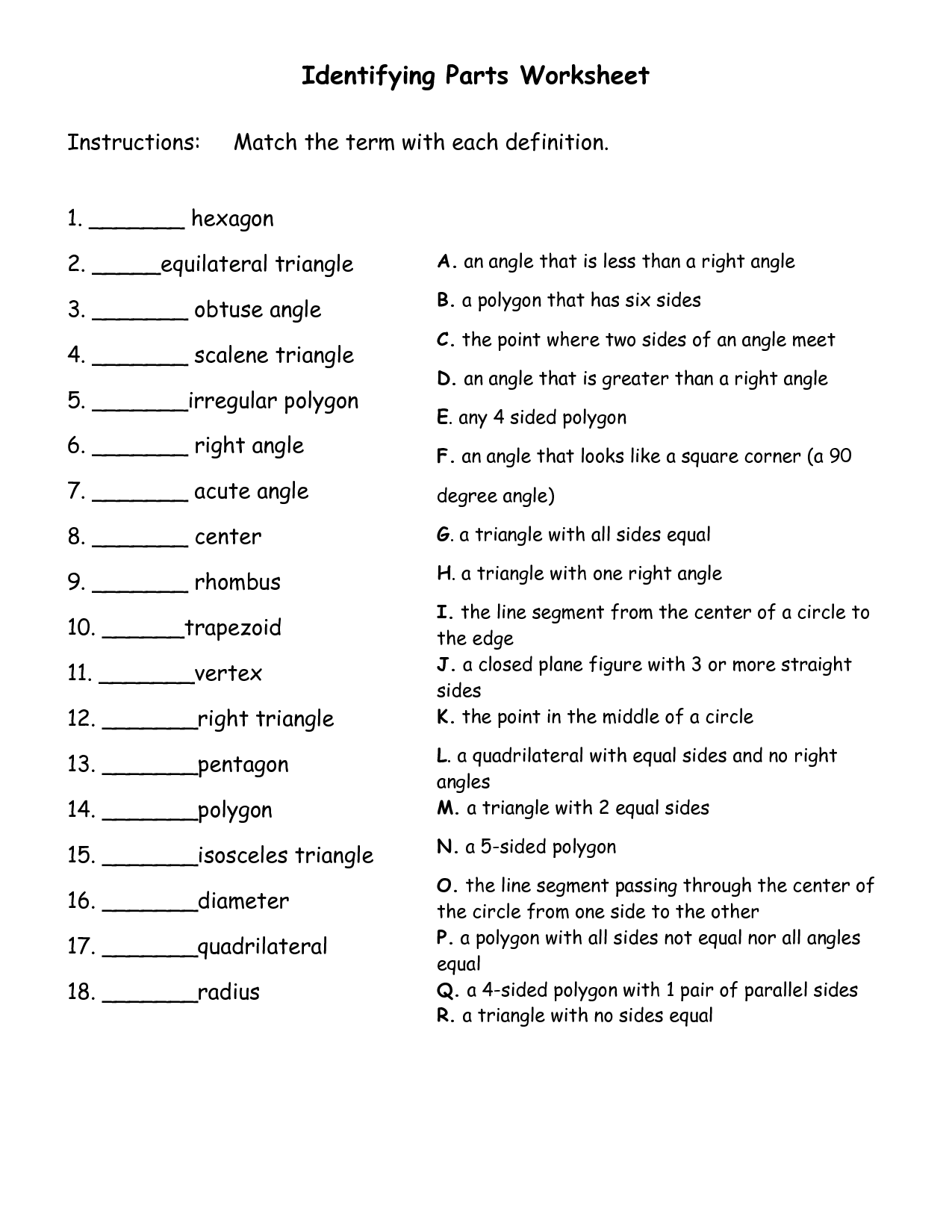 18 Four Parts Of Speech Worksheet Worksheeto