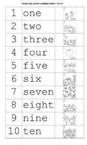 Kids Number Tracing Worksheets Image