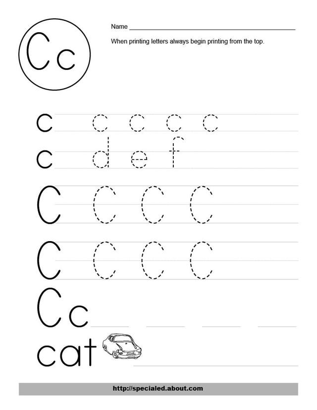 Letter C Activity Worksheets Image
