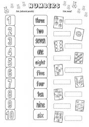 Numbers 1-10 Worksheets Image