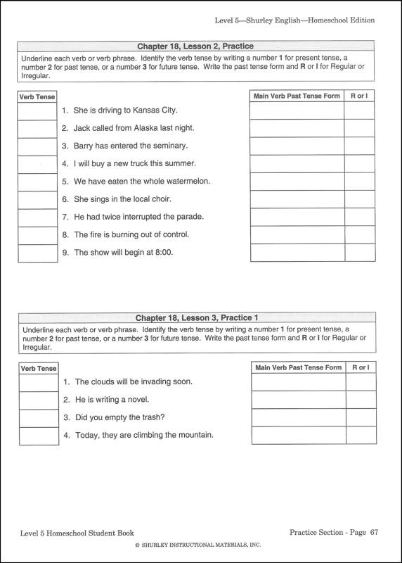 Shurley English 4th Grade Worksheets