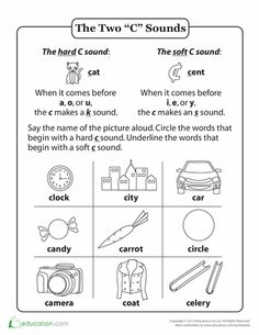 Soft C Words for Kindergarten Image