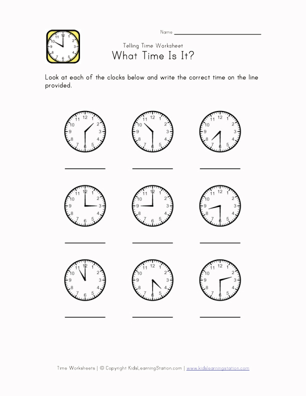 Teaching Telling Time Worksheets Image