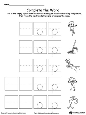 Writing Word Families Worksheet