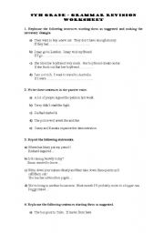 9th Grade English Worksheets