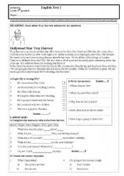 9th Grade Reading Test Worksheet