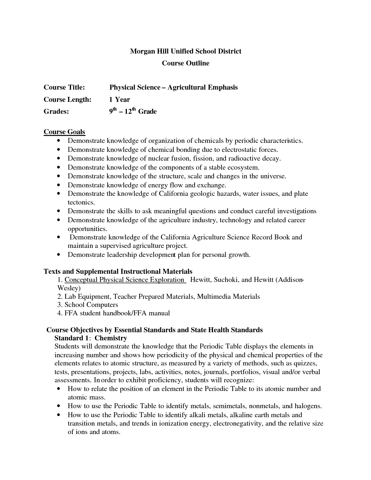 9th Grade Science Worksheets