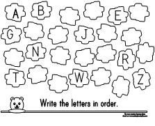 Alphabet Letter Order Worksheet Image