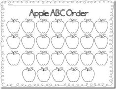 Apple Printable Worksheets ABC Order Image