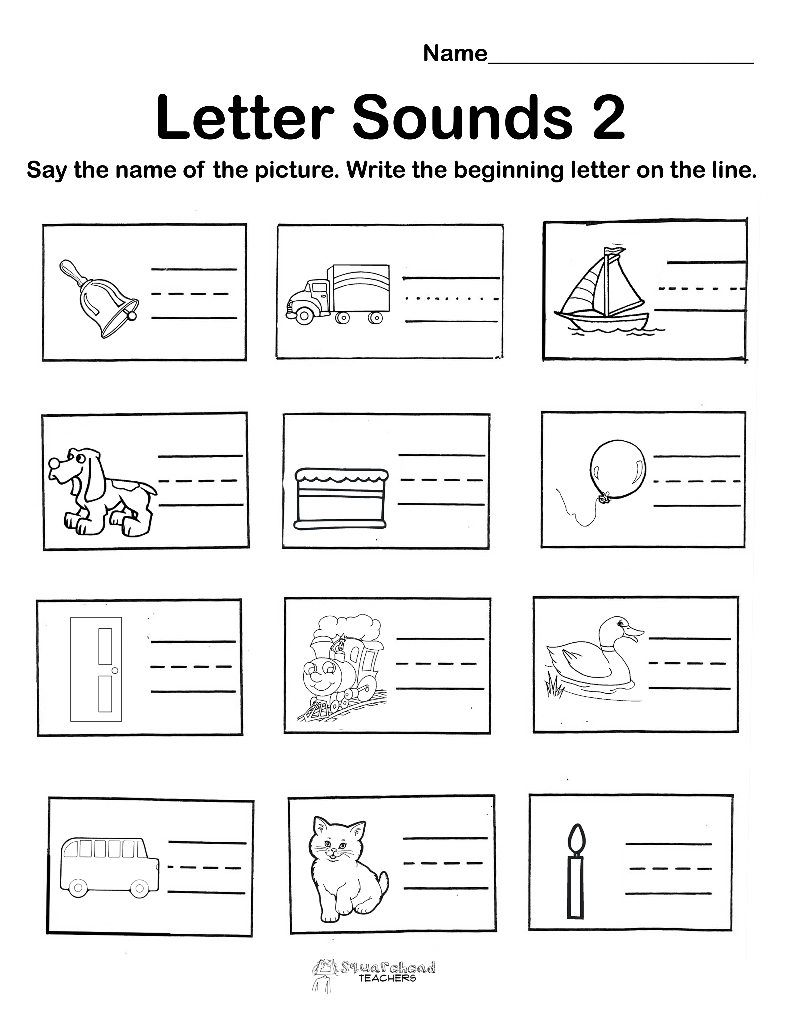 Beginning Letter Sounds Worksheet Image