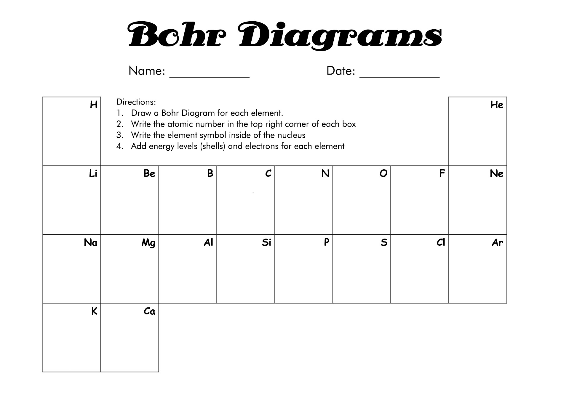 19 Bohr Diagram Worksheet Free PDF At Worksheeto