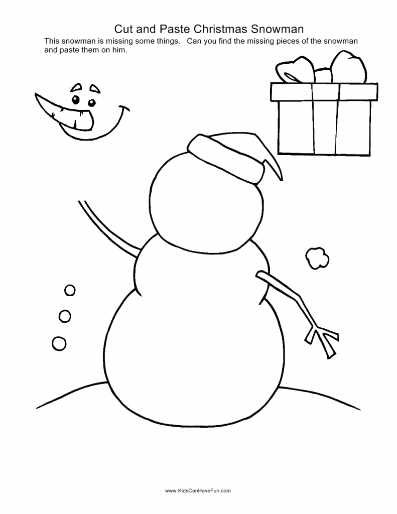 Christmas Cut and Paste Worksheets Image