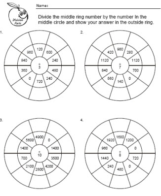 Free Printable Long Division Puzzle Worksheet Image