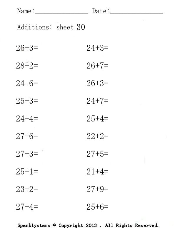 K Math Addition Worksheets Printable Image