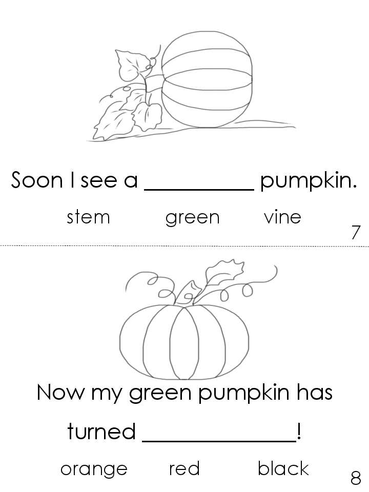 Pumpkin Life Cycle Science Worksheets Image