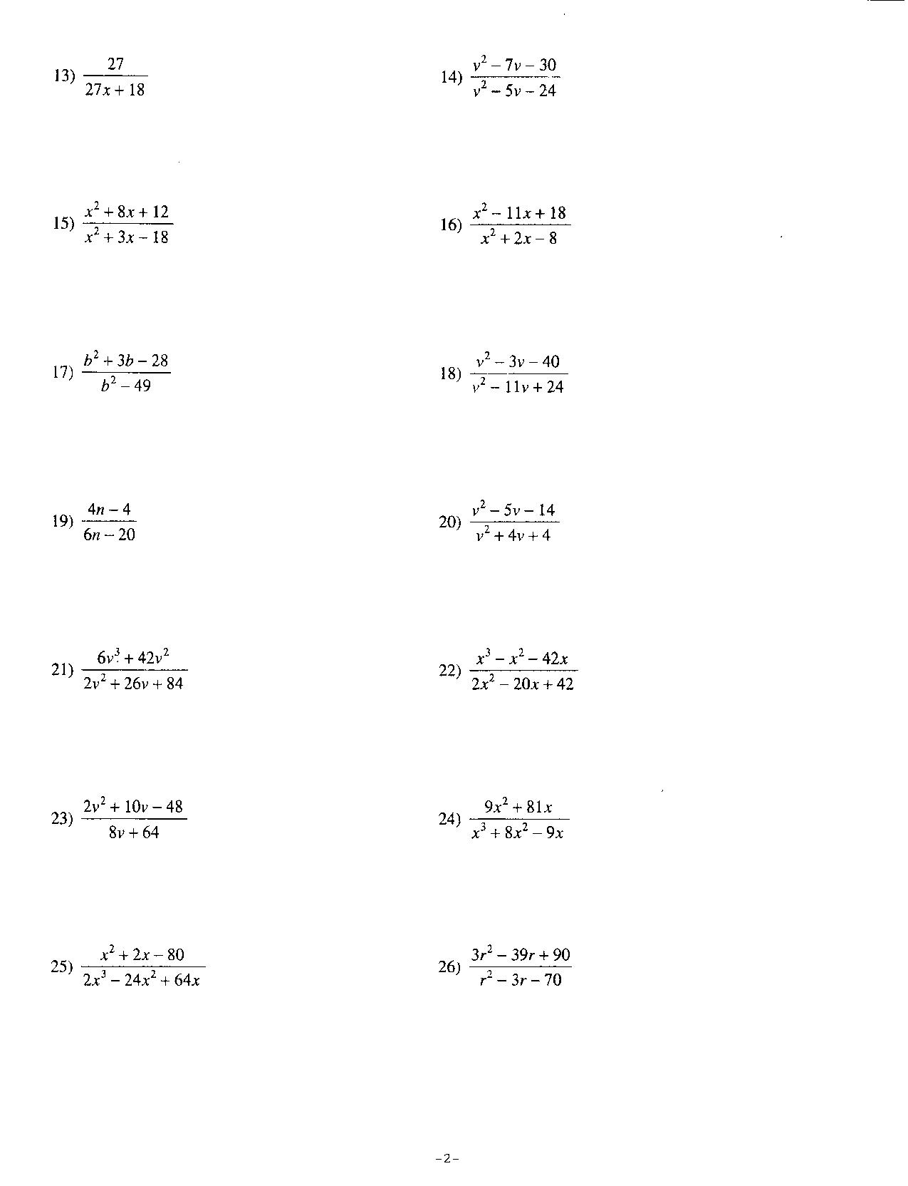 Simplifying Algebraic Expressions Worksheet Image