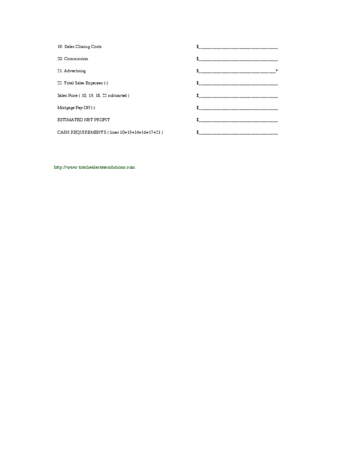 Worksheet Property Managemnt