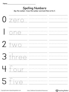 1 Grade Worksheets Writing Numbers in Words Image