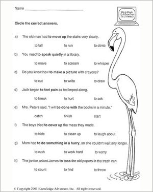 2 Grade English Worksheets for Kids