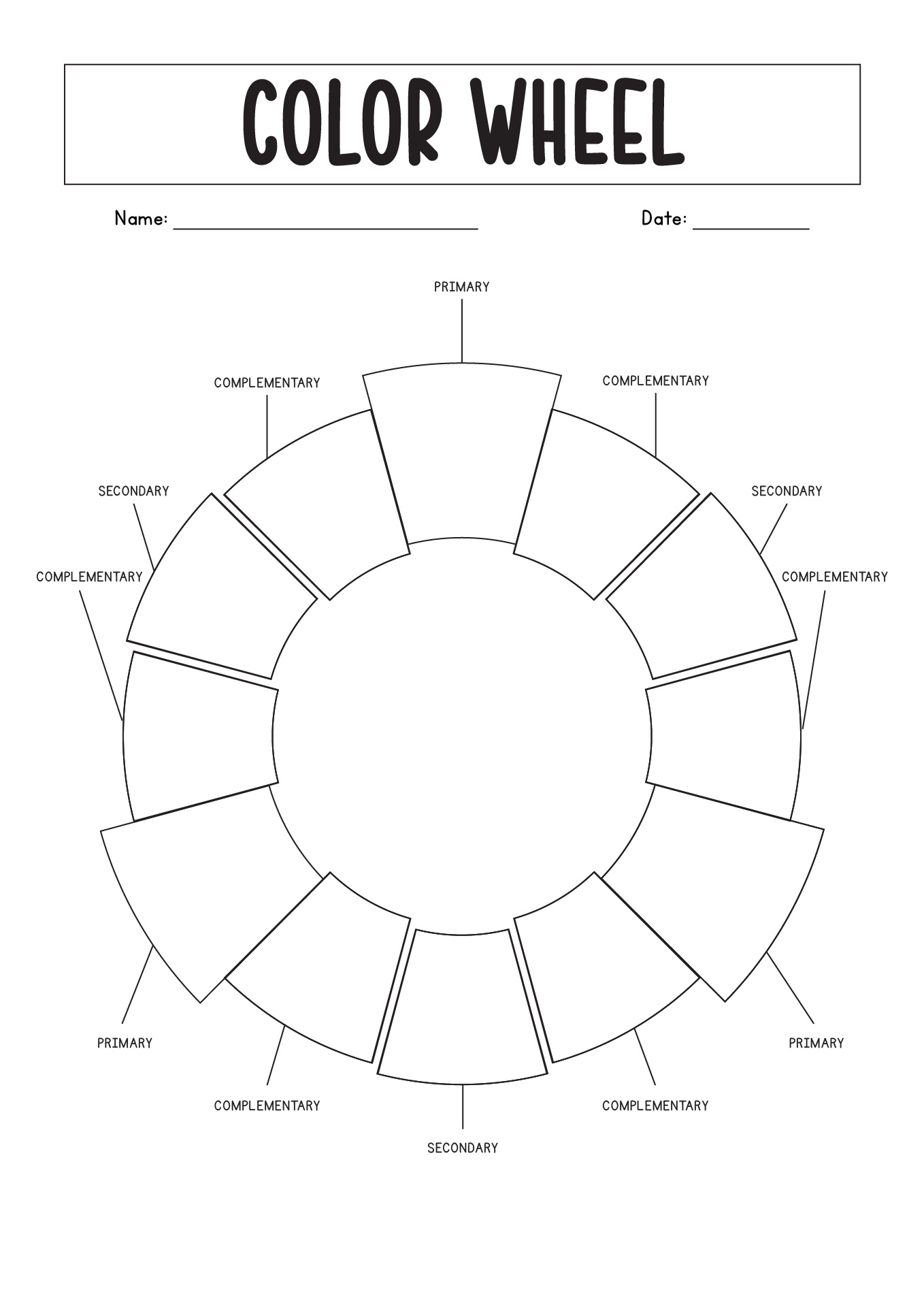 colour-wheel-worksheet-color-pinterest