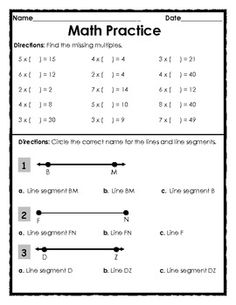 Line Segment Worksheets 2nd Grade Image