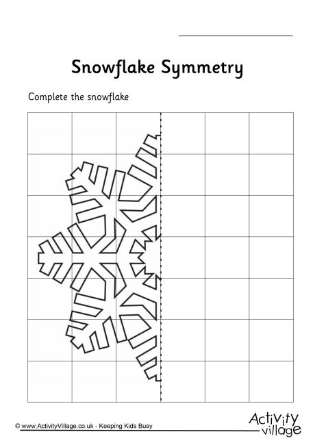 Snowflake Symmetry Worksheet Image