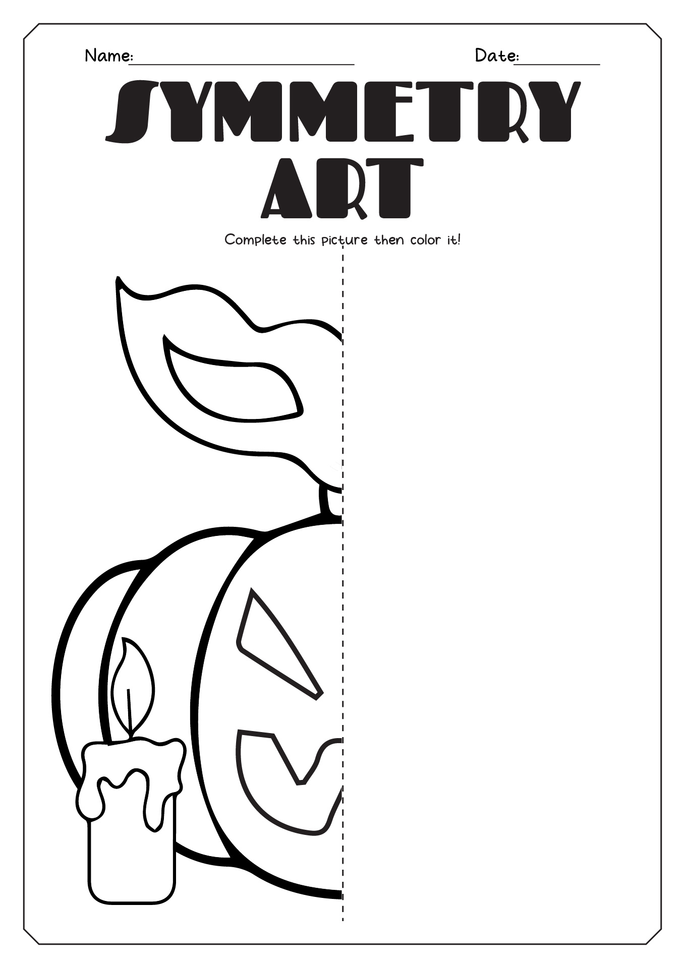 Symmetry Art Worksheets Image
