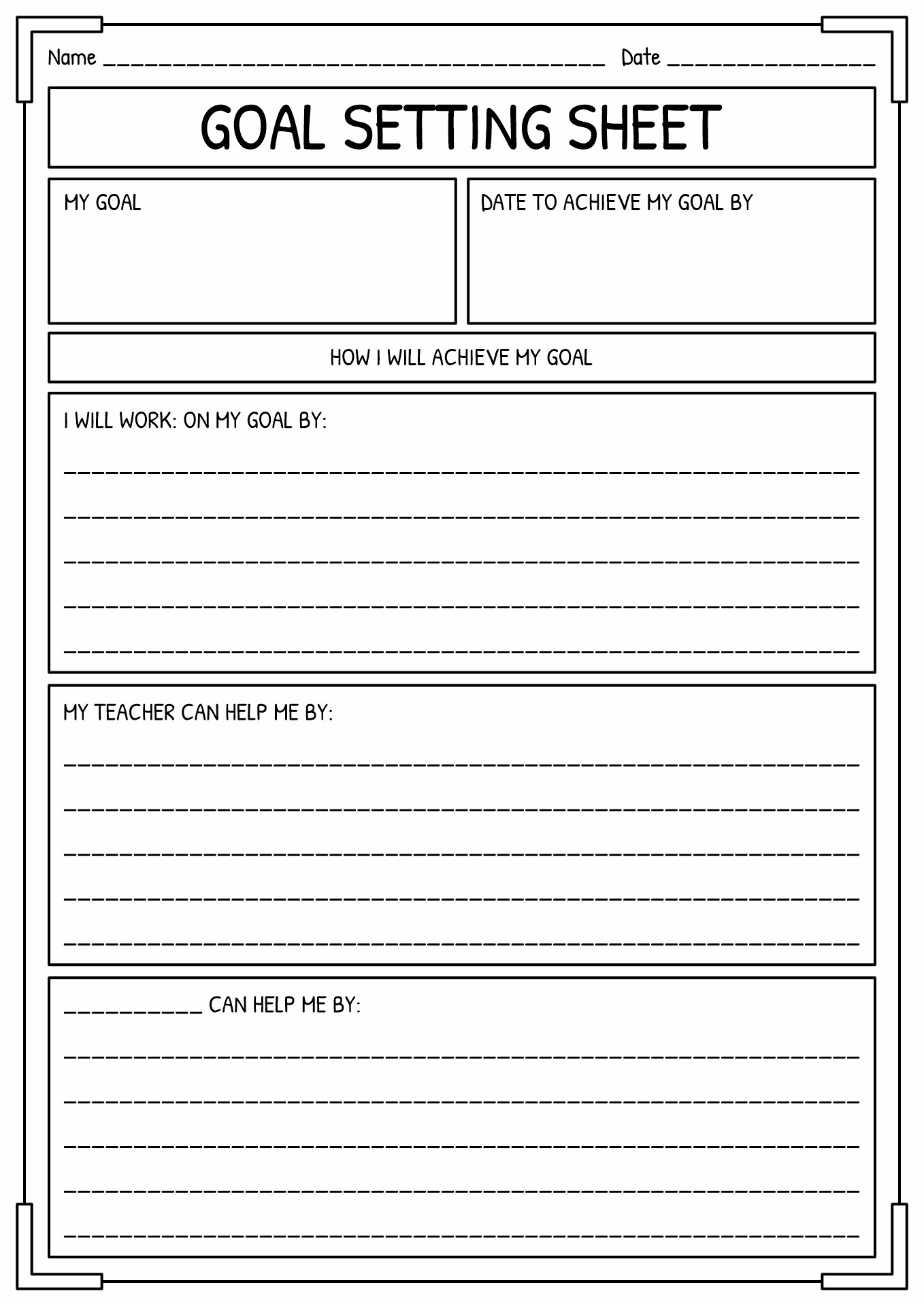 18 Counseling Goals Worksheet - Free PDF at worksheeto.com