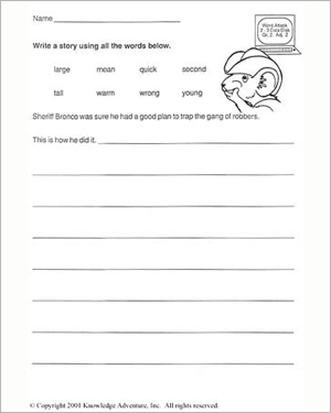 Writing Worksheets for 2nd Graders
