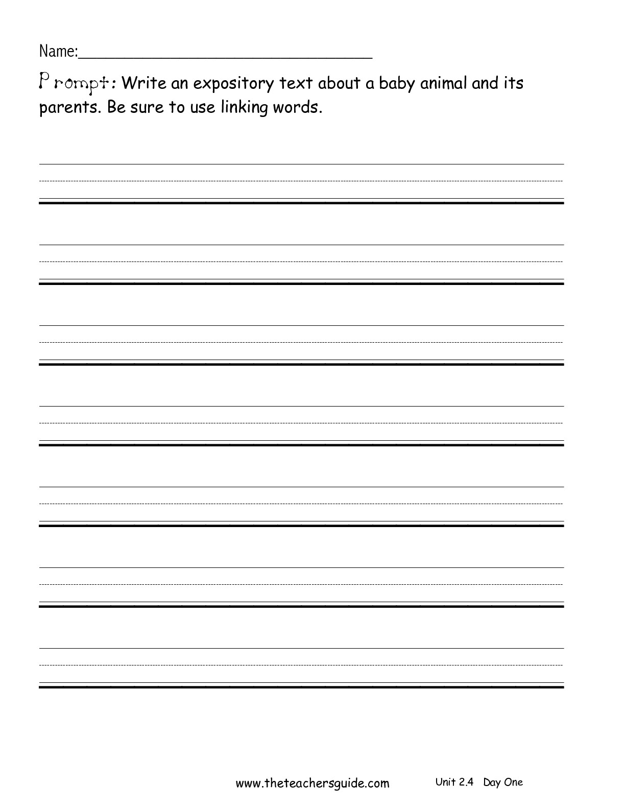 2nd Grade Writing Worksheets Image