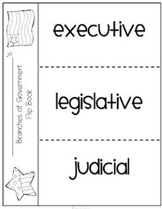 3 Branches of Government Flip Book Image