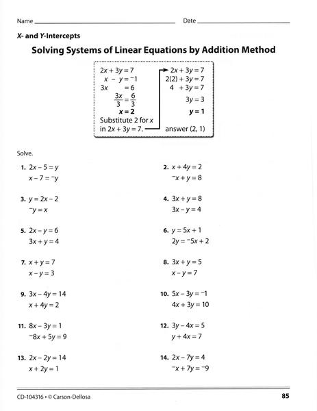 9th Grade Math Worksheets and Answer Image