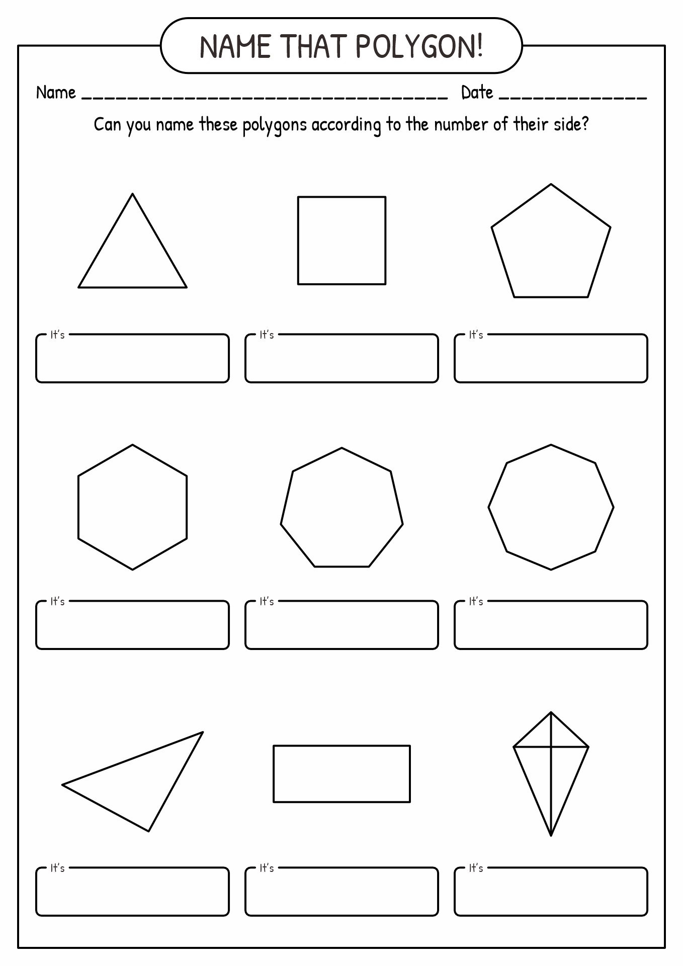 All Polygon Shapes and Names