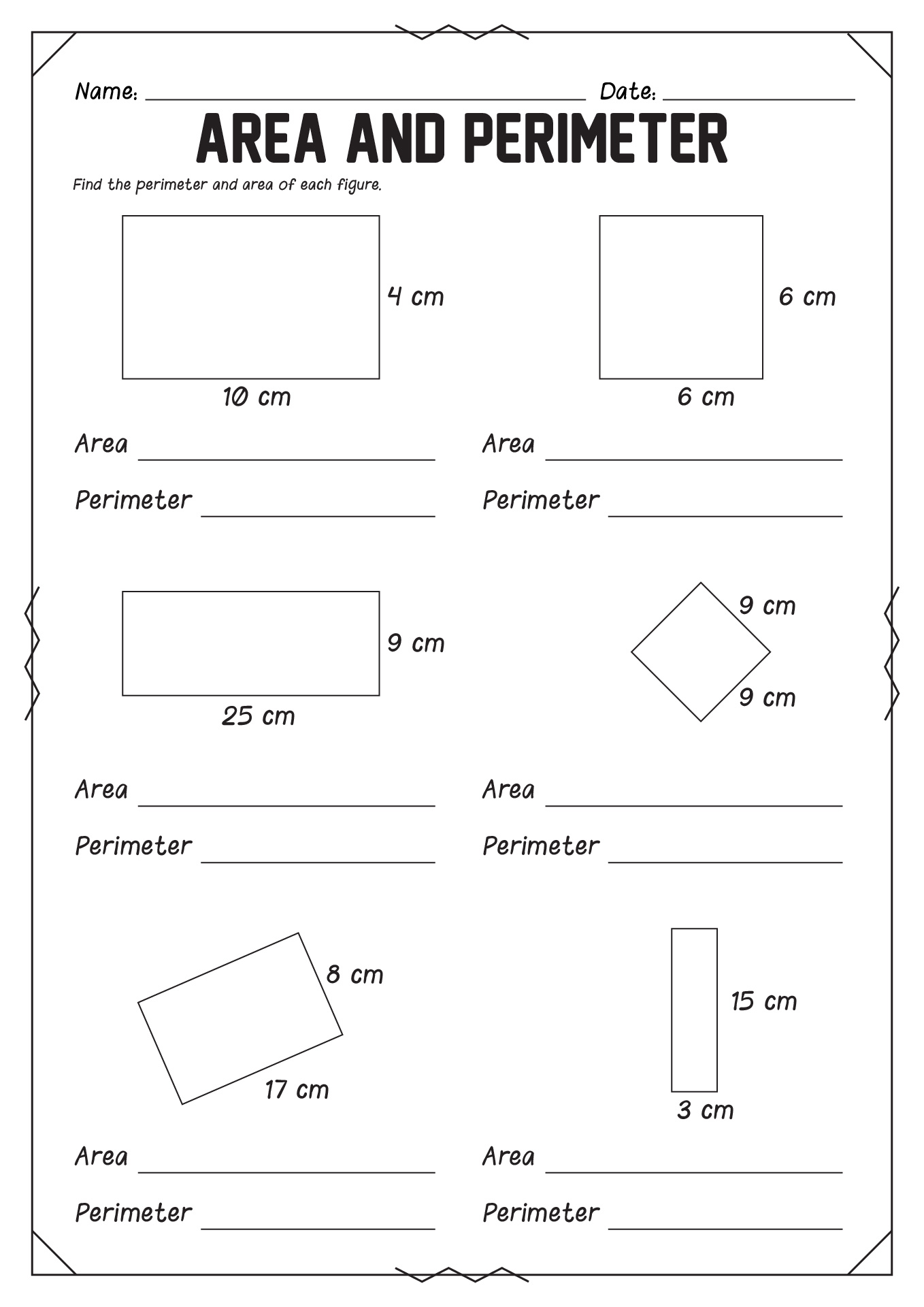 Free Printable Geometry Worksheets For 6th Grade
