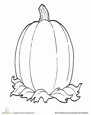 Big Pumpkin Worksheets Coloring Image