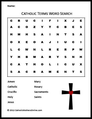 Catholic Word Searches Printable Image